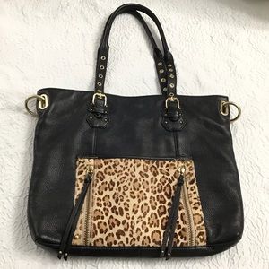 Stunning Steven By Steve Madden Pebbled Leather Hair-on-Hide Tote Bag